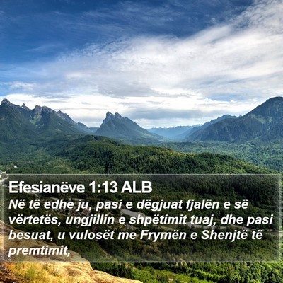 Efesianëve 1:13 ALB Bible Verse Image