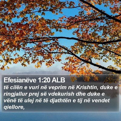 Efesianëve 1:20 ALB Bible Verse Image