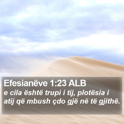 Efesianëve 1:23 ALB Bible Verse Image