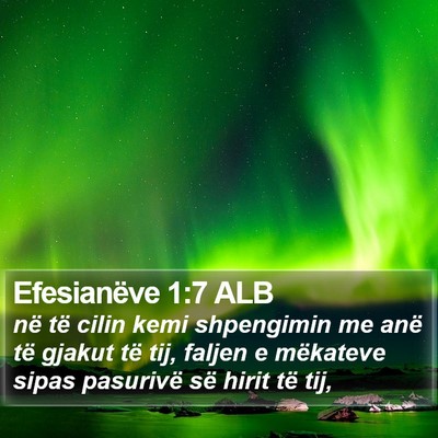 Efesianëve 1:7 ALB Bible Verse Image