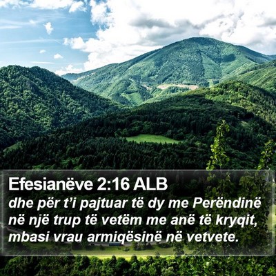 Efesianëve 2:16 ALB Bible Verse Image