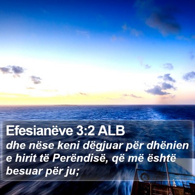 Efesianëve 3:2 ALB Bible Verse Image