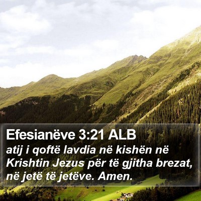 Efesianëve 3:21 ALB Bible Verse Image