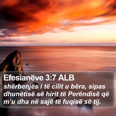 Efesianëve 3:7 ALB Bible Verse Image
