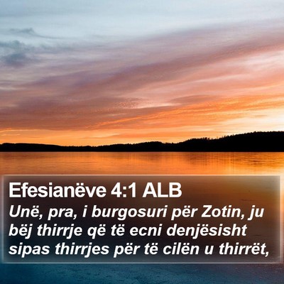 Efesianëve 4:1 ALB Bible Verse Image