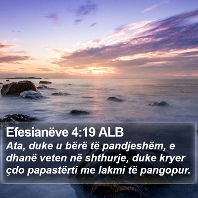 Efesianëve 4:19 ALB Bible Verse Image