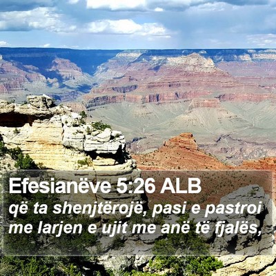 Efesianëve 5:26 ALB Bible Verse Image
