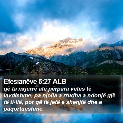 Efesianëve 5:27 ALB Bible Verse Image