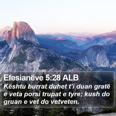 Efesianëve 5:28 ALB Bible Verse Image