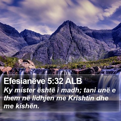 Efesianëve 5:32 ALB Bible Verse Image
