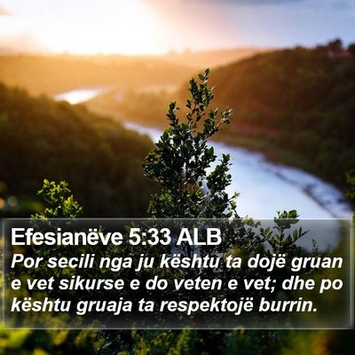 Efesianëve 5:33 ALB Bible Verse Image
