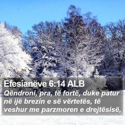 Efesianëve 6:14 ALB Bible Verse Image