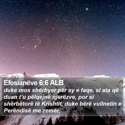 Efesianëve 6:6 ALB Bible Verse Image