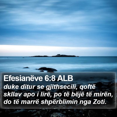 Efesianëve 6:8 ALB Bible Verse Image