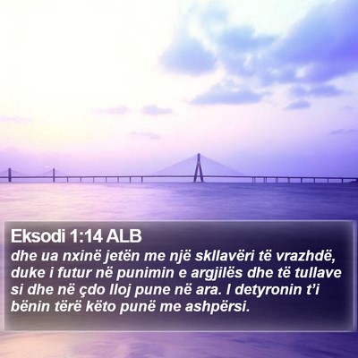 Eksodi 1:14 ALB Bible Verse Image