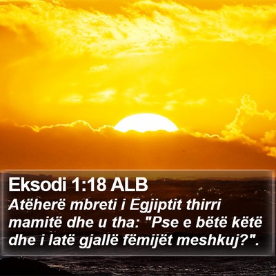 Eksodi 1:18 ALB Bible Verse Image