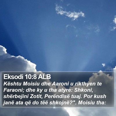 Eksodi 10:8 ALB Bible Verse Image