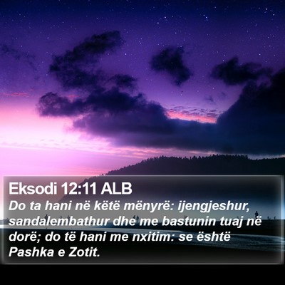 Eksodi 12:11 ALB Bible Verse Image
