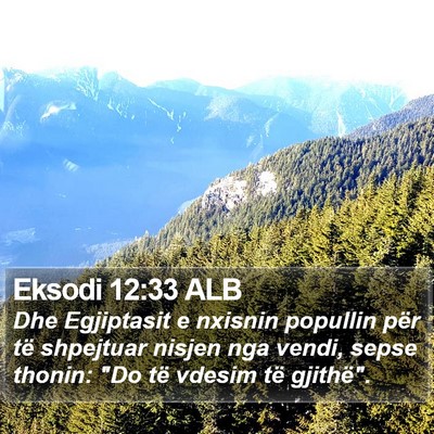 Eksodi 12:33 ALB Bible Verse Image