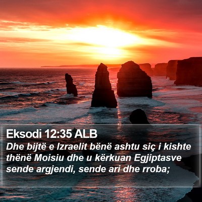 Eksodi 12:35 ALB Bible Verse Image