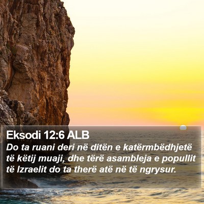Eksodi 12:6 ALB Bible Verse Image