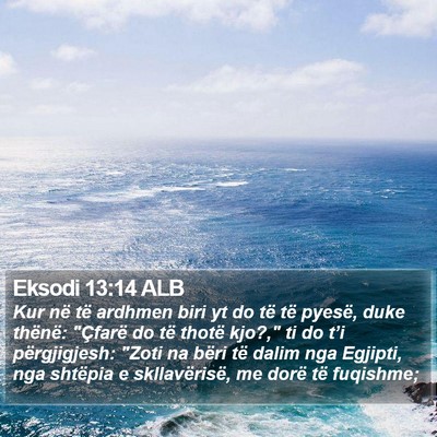 Eksodi 13:14 ALB Bible Verse Image