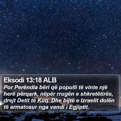 Eksodi 13:18 ALB Bible Verse Image