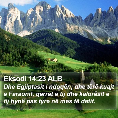 Eksodi 14:23 ALB Bible Verse Image