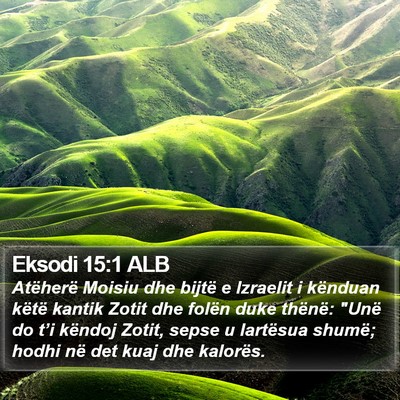 Eksodi 15:1 ALB Bible Verse Image