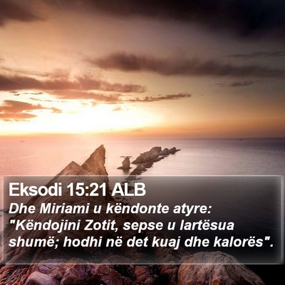 Eksodi 15:21 ALB Bible Verse Image