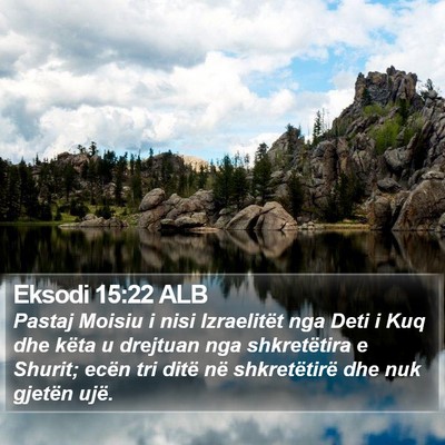 Eksodi 15:22 ALB Bible Verse Image