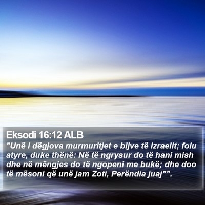 Eksodi 16:12 ALB Bible Verse Image