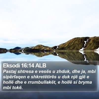 Eksodi 16:14 ALB Bible Verse Image