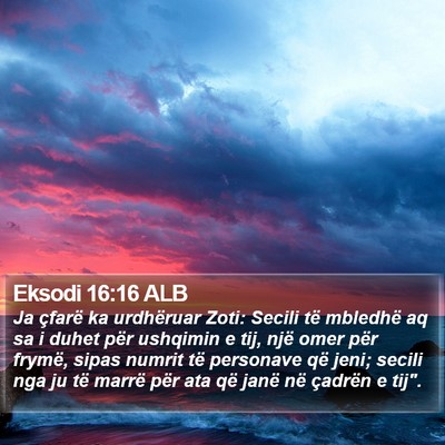 Eksodi 16:16 ALB Bible Verse Image
