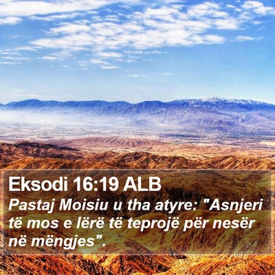 Eksodi 16:19 ALB Bible Verse Image