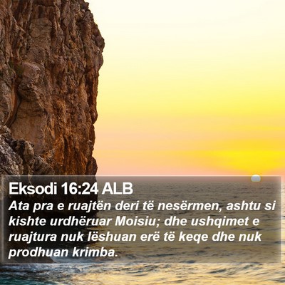 Eksodi 16:24 ALB Bible Verse Image