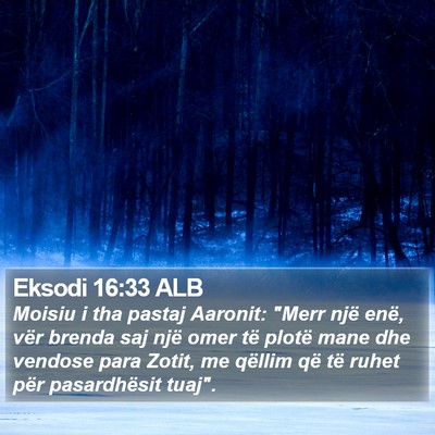 Eksodi 16:33 ALB Bible Verse Image