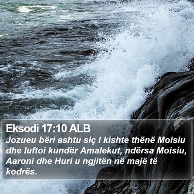 Eksodi 17:10 ALB Bible Verse Image