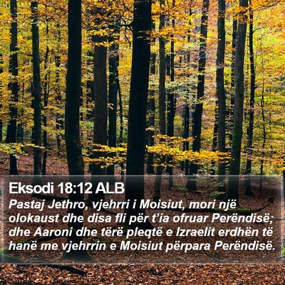 Eksodi 18:12 ALB Bible Verse Image