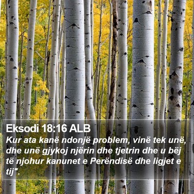 Eksodi 18:16 ALB Bible Verse Image