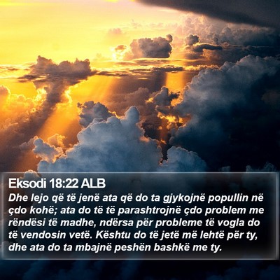 Eksodi 18:22 ALB Bible Verse Image