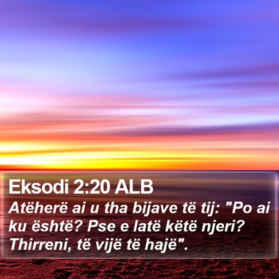 Eksodi 2:20 ALB Bible Verse Image