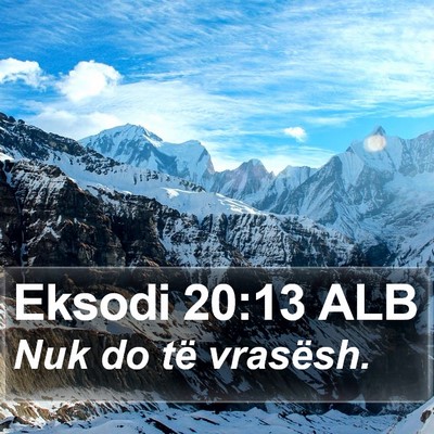 Eksodi 20:13 ALB Bible Verse Image