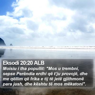 Eksodi 20:20 ALB Bible Verse Image