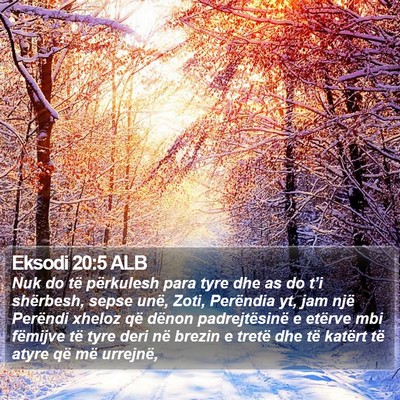 Eksodi 20:5 ALB Bible Verse Image