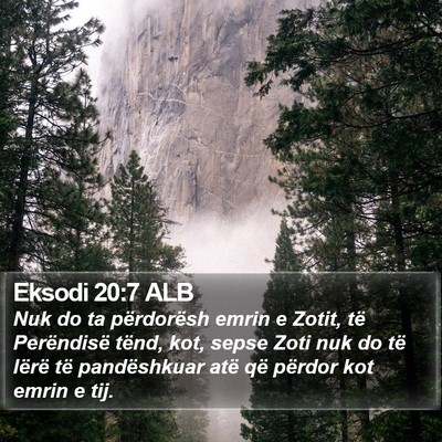 Eksodi 20:7 ALB Bible Verse Image