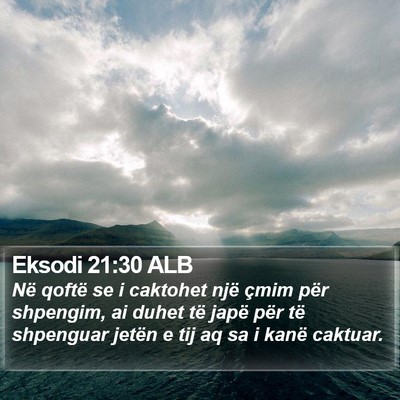 Eksodi 21:30 ALB Bible Verse Image