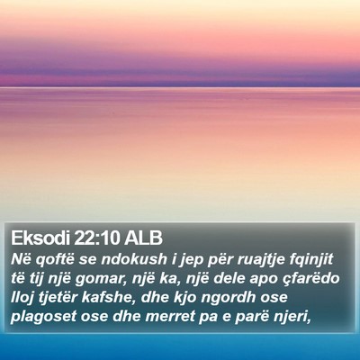 Eksodi 22:10 ALB Bible Verse Image