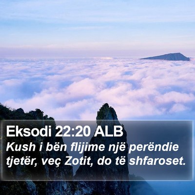 Eksodi 22:20 ALB Bible Verse Image