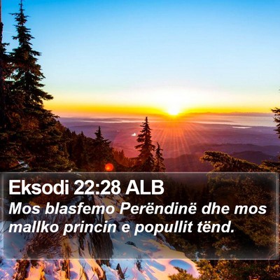 Eksodi 22:28 ALB Bible Verse Image